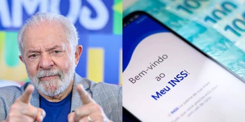 Lula e aplicativo do INSS com notas de cem reais (Fotos: Reproduções / Instagram / Internet) Lula e aplicativo do INSS com notas de cem reais (Fotos: Reproduções / Instagram / Internet)