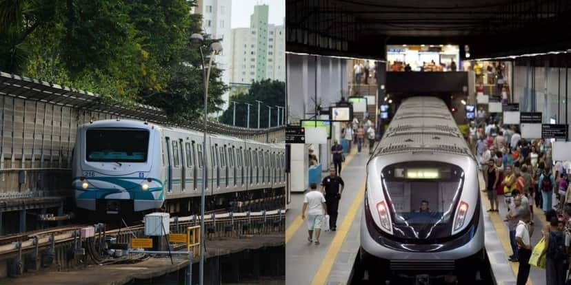 Metrô de São Paulo e do Rio (Foto: Reprodução/São Paulo Secreto/Diário do Rio)