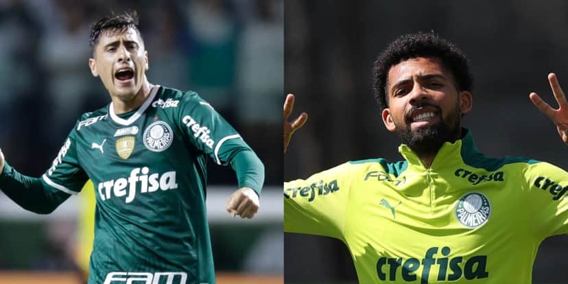 Miguel Merentiel e Matheus Fernandes saíram do Palmeiras - (Foto: Reprodução / Internet) Miguel Merentiel e Matheus Fernandes saíram do Palmeiras - (Foto: Reprodução / Internet)