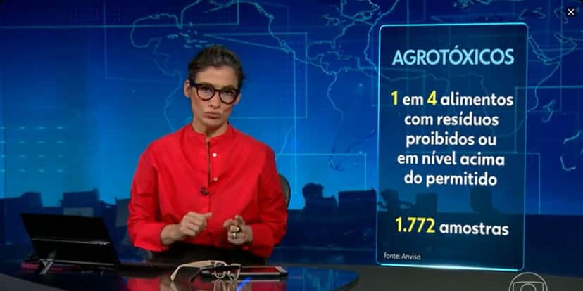 Renata Vasconcellos trouxe os números divulgados pela Anvisa (Reprodução: Globo) Renata Vasconcellos trouxe os números divulgados pela Anvisa (Reprodução: Globo)