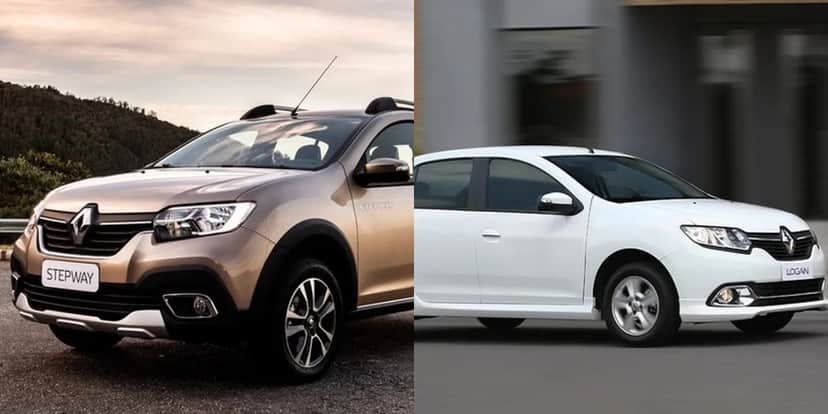Renault Stepway e Renault Logan (Reprodução: Montagem TV Foco) Renault Stepway e Renault Logan (Reprodução: Montagem TV Foco)