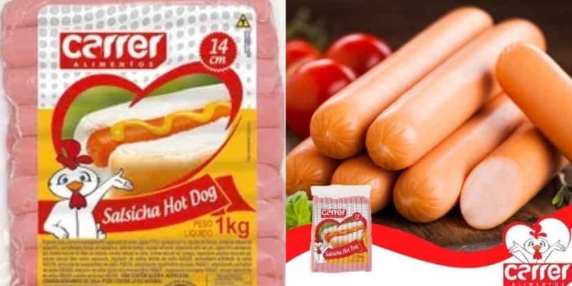 Salsicha Hot Dog Resfriada da marca Carrer (Foto: Reprodução/ Internet) Salsicha Hot Dog Resfriada da marca Carrer (Foto: Reprodução/ Internet)