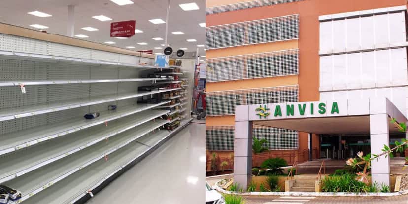 Anvisa pediu que os produtos fossem retirados das prateleiras de um supermercado (Foto: Reprodução/ Internet) Anvisa pediu que os produtos fossem retirados das prateleiras de um supermercado (Foto: Reprodução/ Internet)