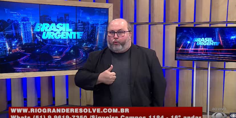 Apresentador do Brasil Urgente da Band (Foto: Reprodução - Band) Apresentador do Brasil Urgente da Band (Foto: Reprodução - Band)