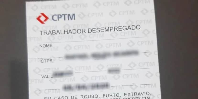 Cartão da CPTM para quem perdeu o emprego (Reprodução: Internet) Cartão da CPTM para quem perdeu o emprego (Reprodução: Internet)