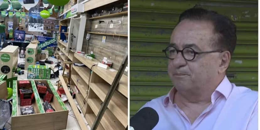 José Carlos de Souza e sua loja (Foto: Reprodução / Globo)