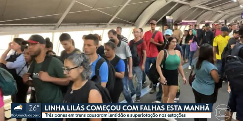 Paralisação no metrô (Foto: Reprodução / Globo) Paralisação no metrô (Foto: Reprodução / Globo)