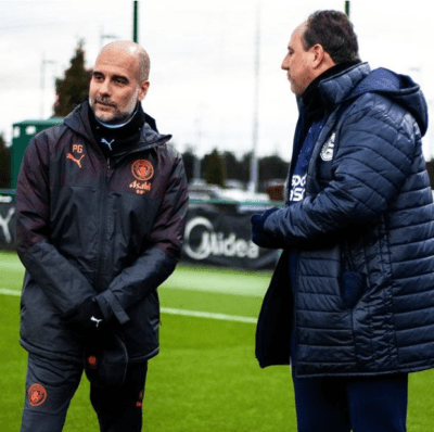 Rogério Ceni e Guardiola - Foto Instagram Rogério Ceni e Guardiola - Foto Instagram