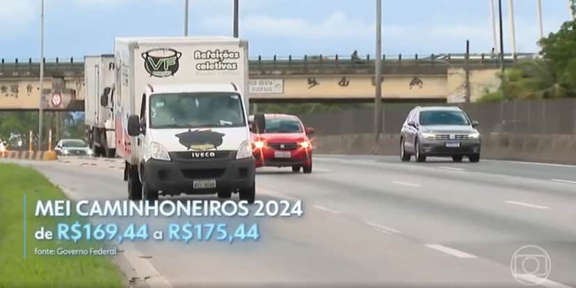 Taxa do MEI caminhoneiros (Foto: Reprodução / Globo) Taxa do MEI caminhoneiros (Foto: Reprodução / Globo)