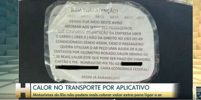Valor extra em Uber (Foto: Reprodução / Jornal Hoje da Globo) Valor extra em Uber (Foto: Reprodução / Jornal Hoje da Globo)