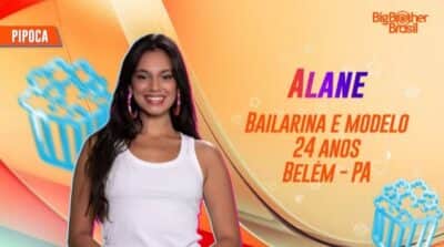 Alane é participante do BBB24 no grupo Pipoca (Foto: Reprodução / Globo) Alane é participante do BBB24 no grupo Pipoca (Foto: Reprodução / Globo)