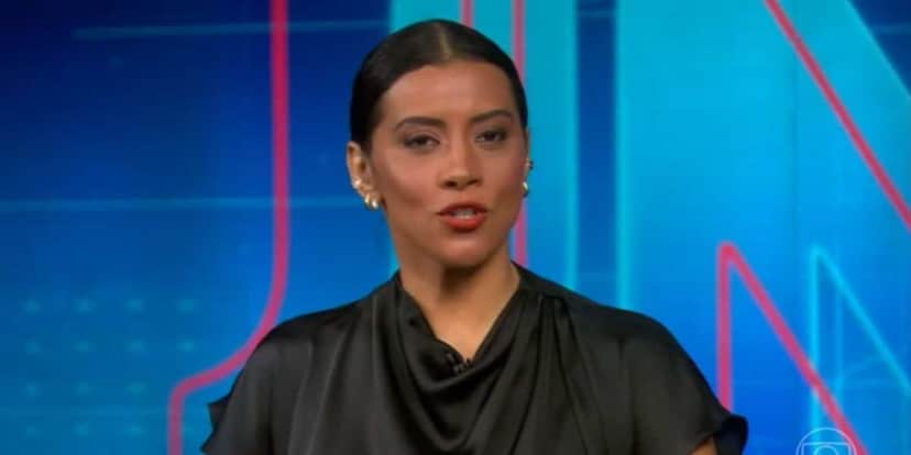 Aline Midlej faz parte do elenco de rotatividade do Jornal Nacional (Reprodução: Globo) Aline Midlej faz parte do elenco de rotatividade do Jornal Nacional (Reprodução: Globo)