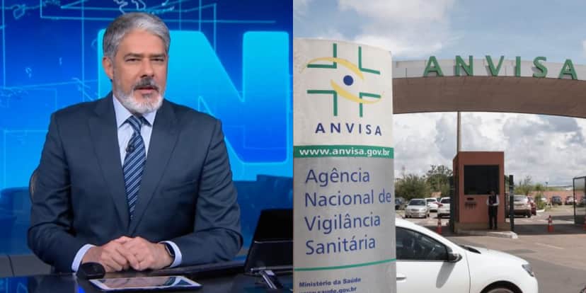 William Bonner no JN- Anvisa (Foto: Reprodução - Globo) William Bonner no JN- Anvisa (Foto: Reprodução - Globo)