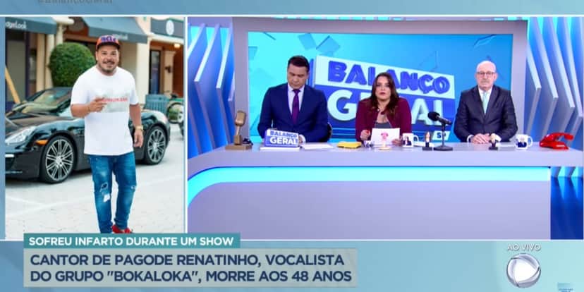 A morte devastadora cantor fenômeno anunciada no Balanço Geral - Foto: Record A morte devastadora cantor fenômeno anunciada no Balanço Geral - Foto: Record