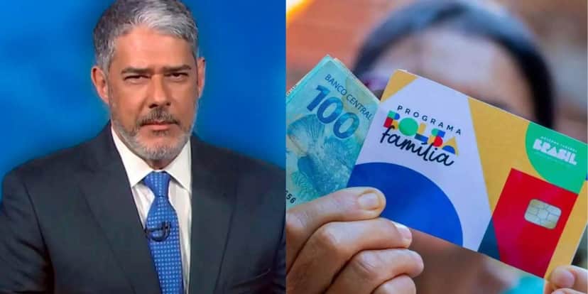 William Bonner e Bolsa Família (Foto: Reprodução / Globo / Pronatec) William Bonner e Bolsa Família (Foto: Reprodução / Globo / Pronatec)
