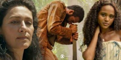 Cândida, José Inocêncio e Santinha em Renascer (Foto: Reprodução / Globo / Montagem TV Foco) Cândida, José Inocêncio e Santinha em Renascer (Foto: Reprodução / Globo / Montagem TV Foco)