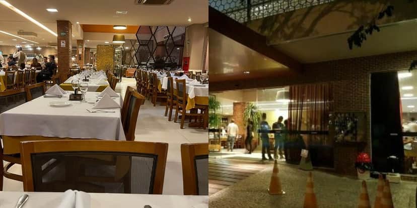 A churrascaria ficou interditada por falta de higiene (Reprodução: Montagem TV Foco) A churrascaria ficou interditada por falta de higiene (Reprodução: Montagem TV Foco)