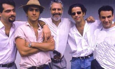 Tarciso Filho, Marcos Palmeira, Antonio Fagundes, Taumaturgo Ferreira e Marco Ricca na primeira versão de Renascer (Foto: Reprodução / Globo) Tarciso Filho, Marcos Palmeira, Antonio Fagundes, Taumaturgo Ferreira e Marco Ricca na primeira versão de Renascer (Foto: Reprodução / Globo)