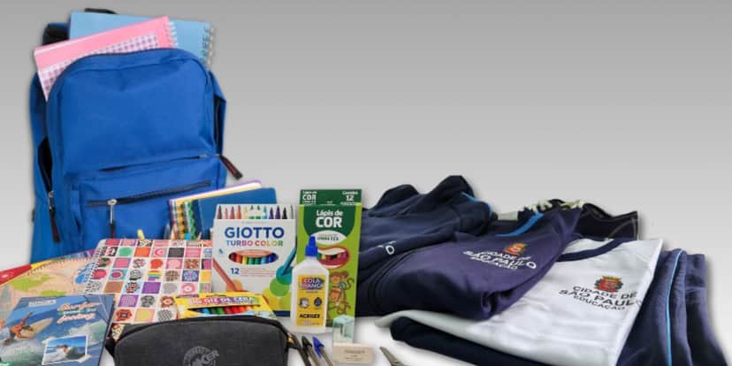 Kit Material oferecido pela prefeitura de SP (Reprodução: Internet) Kit Material oferecido pela prefeitura de SP (Reprodução: Internet)