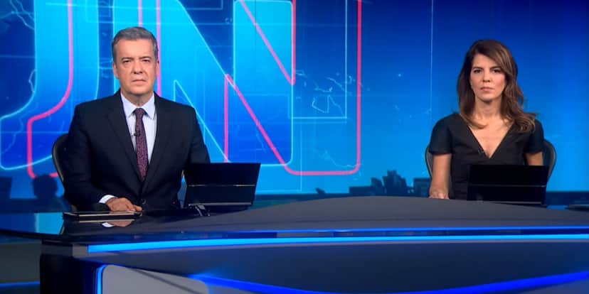 Roberto Kovalick e Mariana Gross no Jornal Nacional - Foto: Globo Roberto Kovalick e Mariana Gross no Jornal Nacional - Foto: Globo