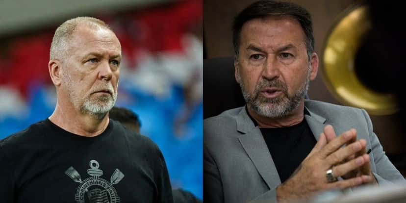 Técnico Mano Menezes e presidente Augusto Melo - (Foto: Reprodução / Internet)