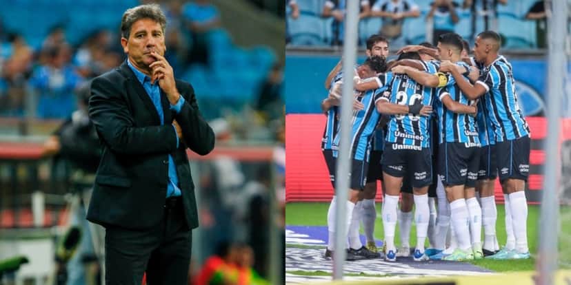 Renato Gaúcho e elenco do Grêmio (Foto: Divulgação) Renato Gaúcho e elenco do Grêmio (Foto: Divulgação)