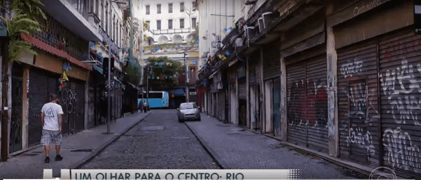 Centro do Rio com muitas ruas fechadas (Foto: Divulgação) Centro do Rio com muitas ruas fechadas (Foto: Divulgação)