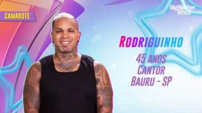 Rodriguinho é participante do BBB no grupo Camarote (Foto: Reprodução / Globo) Rodriguinho é participante do BBB no grupo Camarote (Foto: Reprodução / Globo)