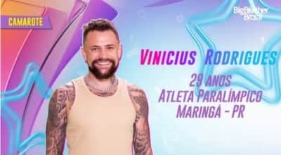 Vinicius Rodrigues é participante do BBB24 no grupo Camarote (Foto: Reprodução / Globo) Vinicius Rodrigues é participante do BBB24 no grupo Camarote (Foto: Reprodução / Globo)