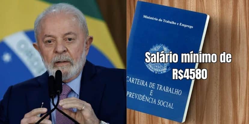 Salário mínimo de R$4580 entra em vigor (Reprodução/Montagem TV Foco) Salário mínimo de R$4580 entra em vigor (Reprodução/Montagem TV Foco)