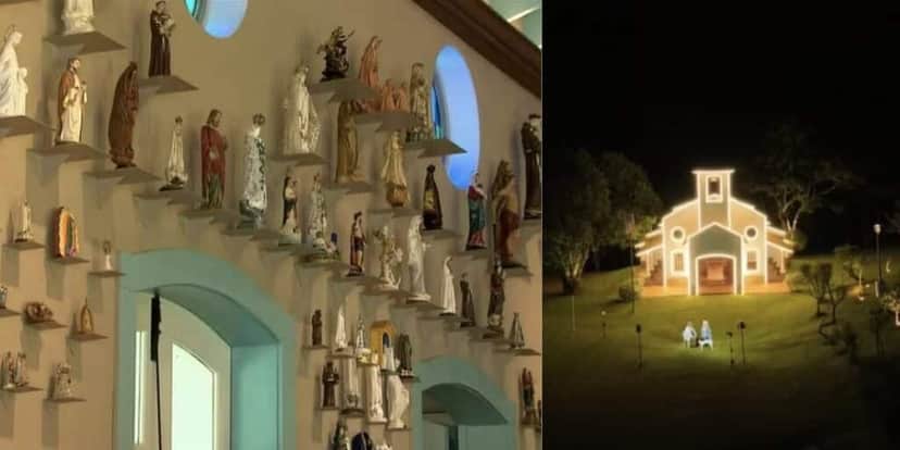 Igreja de Ana Maria (Reprodução/Montagem TV Foco) Igreja de Ana Maria (Reprodução/Montagem TV Foco)