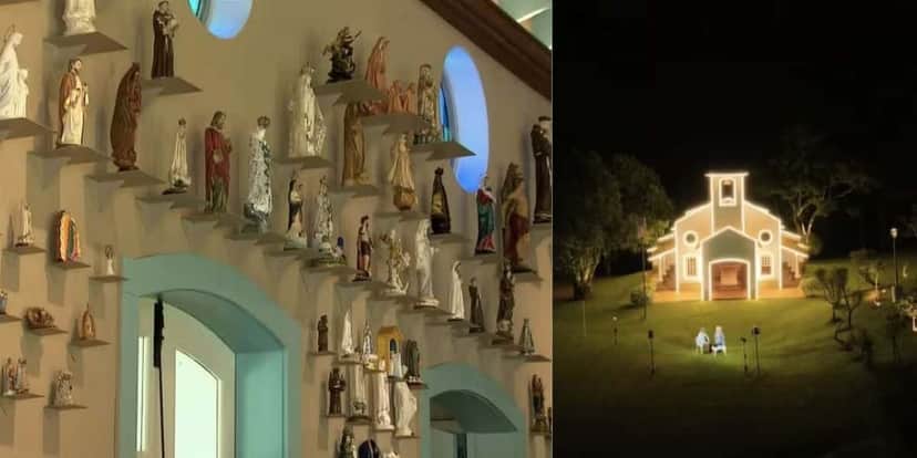 Igreja de Ana Maria (Reprodução/Montagem TV Foco) Igreja de Ana Maria (Reprodução/Montagem TV Foco)