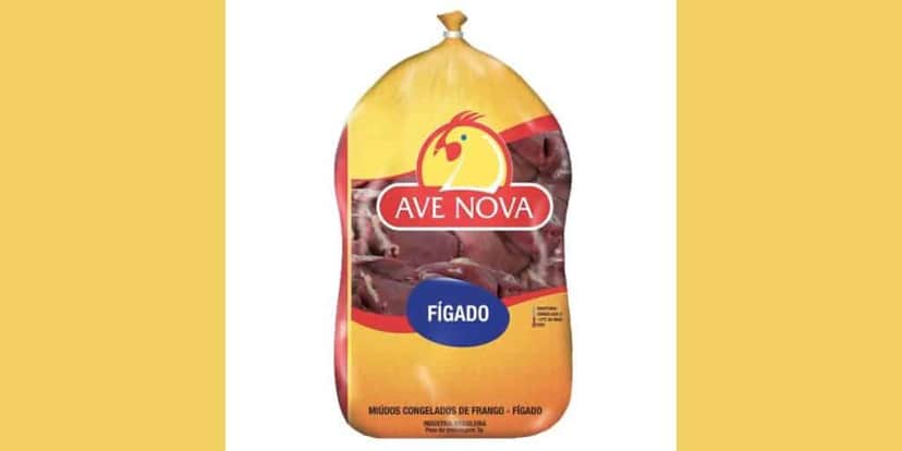 Frango da marca Ave Nova (Reprodução/Montagem TV Foco) Frango da marca Ave Nova (Reprodução/Montagem TV Foco)