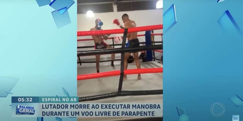 Lutador de muay thai morre aos 23 anos (Reprodução/Record) Lutador de muay thai morre aos 23 anos (Reprodução/Record)