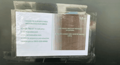 Aviso da empresa - Foto G1 Aviso da empresa - Foto G1