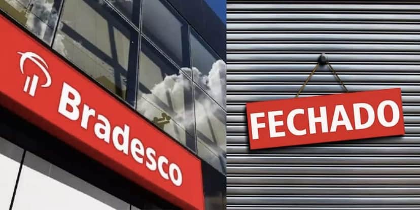 Bradesco e loja fechada (Fotos: Reproduções / Internet) Bradesco e loja fechada (Fotos: Reproduções / Internet)