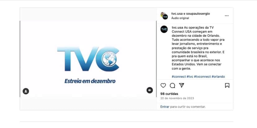 Canal TVC (Foto: Reprodução / Instagram) Canal TVC (Foto: Reprodução / Instagram)