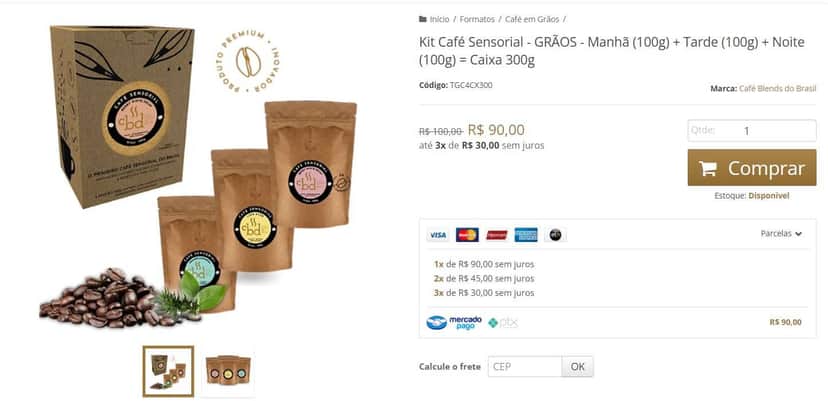 Site oficial da marca de café CDB (Foto Reprodução/CDB) Site oficial da marca de café CDB (Foto Reprodução/CDB)