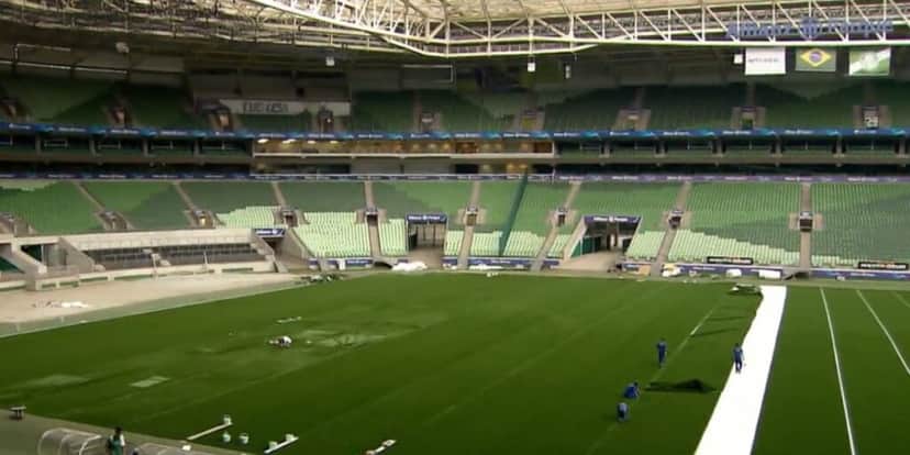 Gramado do Allianz Parque (Foto: Reprodução / Globo) Gramado do Allianz Parque (Foto: Reprodução / Globo)