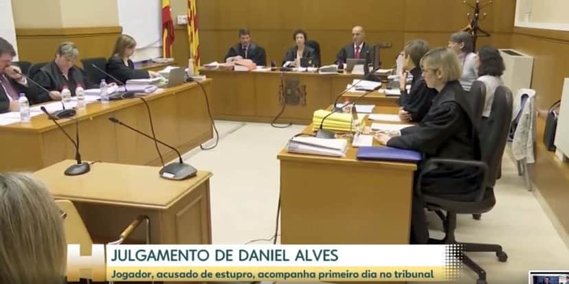 Julgamento de Daniel Alves (Foto: Reprodução / Globo) Julgamento de Daniel Alves (Foto: Reprodução / Globo)