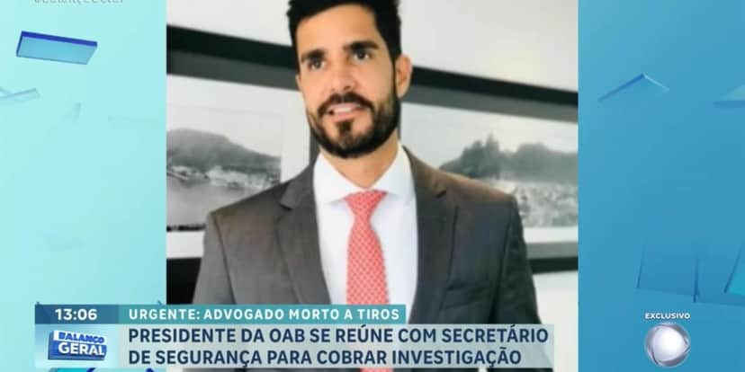 Advogado Rodrigo Marinho Crespo foi assassinado a tiros - Foto: Record Advogado Rodrigo Marinho Crespo foi assassinado a tiros - Foto: Record