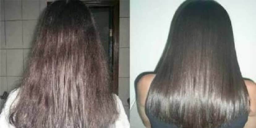 Antes de depois do creme dos cabelos (Foto: Reprodução/ Internet)