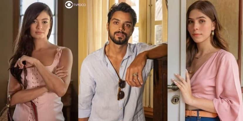Eliana (Sophie Charlotte), José Venâncio (Rodrigo Simas) e Buba (Gabriela Medeiros) em Renascer (Foto: Reprodução / Globo / Montagem TV Foco) Eliana (Sophie Charlotte), José Venâncio (Rodrigo Simas) e Buba (Gabriela Medeiros) em Renascer (Foto: Reprodução / Globo / Montagem TV Foco)