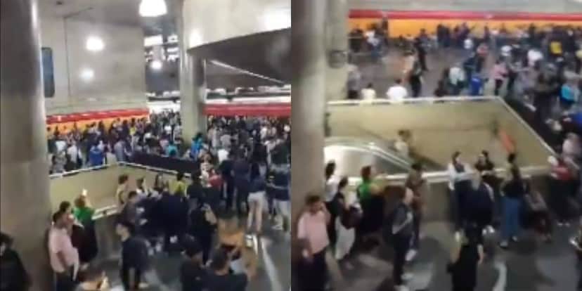 Como ficou a estação no momento do problema (Reprodução: Globo) Como ficou a estação no momento do problema (Reprodução: Globo)