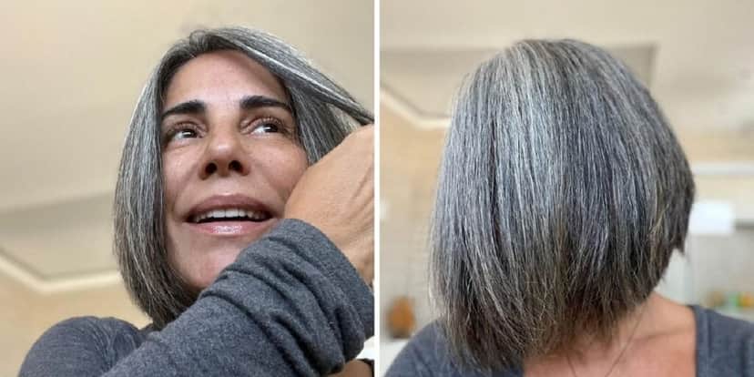 Glória Pires com cabelo grisalho (Foto: Reprodução/ Internet) Glória Pires com cabelo grisalho (Foto: Reprodução/ Internet)