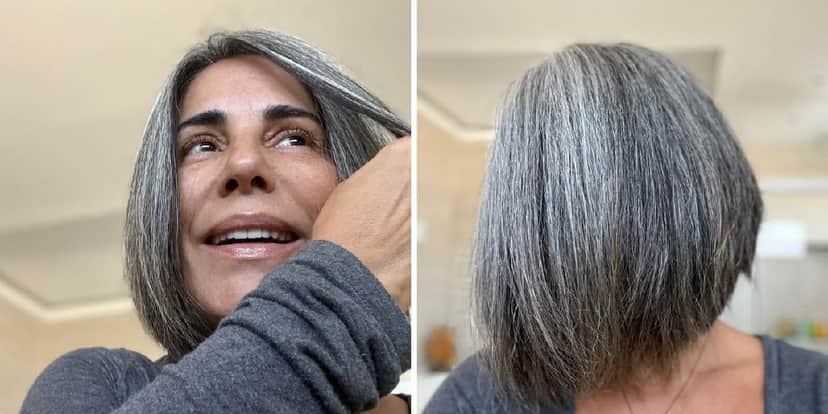 Glória Pires com cabelo grisalho (Foto: Reprodução/ Internet) Glória Pires com cabelo grisalho (Foto: Reprodução/ Internet)