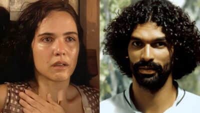 Os personagens Joaninha e padre Lívio em Renascer de 1993 (Foto: Reprodução / Globo) Os personagens Joaninha e padre Lívio em Renascer de 1993 (Foto: Reprodução / Globo)