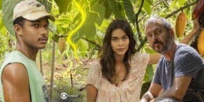 João Pedro, Mariana e José Inocêncio em Renascer (Foto: Reprodução / Globo / Montagem TV Foco) João Pedro, Mariana e José Inocêncio em Renascer (Foto: Reprodução / Globo / Montagem TV Foco)