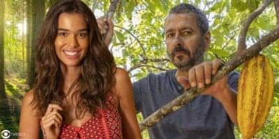 Mariana (Thereza Falcão) e José Inocêncio (Marcos Palmeira) em Renascer (Foto: Reprodução / Globo / Montagem TV Foco) Mariana (Thereza Falcão) e José Inocêncio (Marcos Palmeira) em Renascer (Foto: Reprodução / Globo / Montagem TV Foco)