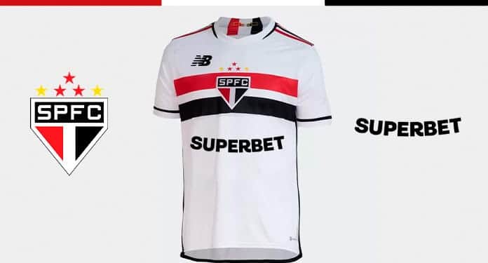 O São Paulo fechou seu patrocínio máster com a Superbet (Foto: Divulgação) O São Paulo fechou seu patrocínio máster com a Superbet (Foto: Divulgação)